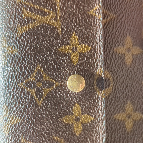 Louis Vuitton Brown and Tan Monogram Clutch Some Flaws On The Wallet. Please See - Picture 2 of 12